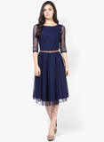 Solid Skater Dress--Dresses-MIAMINX-Demo Store Rahul Khare - 1