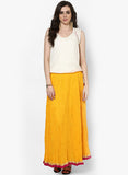 Yellow Flared Skirt--Skirts-Sangria-Demo Store Rahul Khare - 2