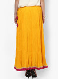 Yellow Flared Skirt--Skirts-Sangria-Demo Store Rahul Khare - 3