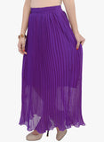 Soundarya Purple Flared Skirt--Skirts-Soundarya-Demo Store Rahul Khare - 4