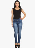 X'Pose Mid Rise Blue Regular Jeans--Jeans-X'Pose-Demo Store Rahul Khare - 2